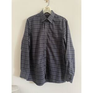 Nordstrom Men's Shop Smartcare Wrinkle Free Long Sleeve button down shirt Large